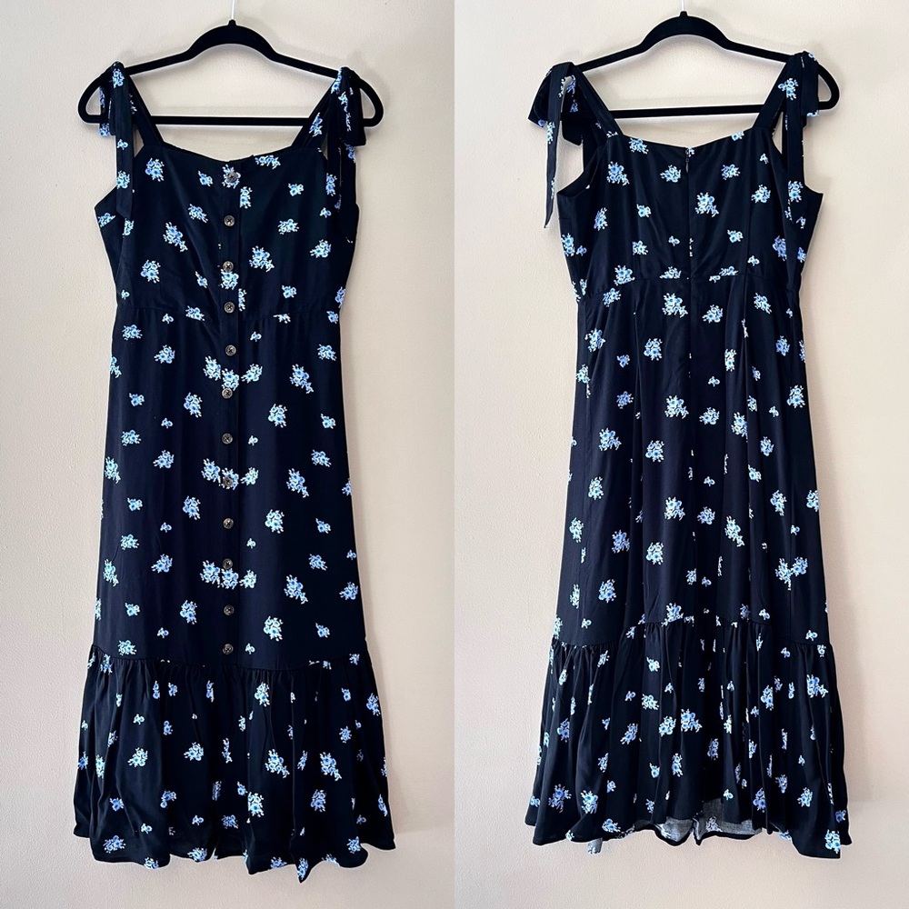 NWT Forever 21 Floral Button Front Midi Dress